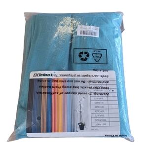 BGment Aqua Blue 2 Panel 52 X 45 Size Linen Look Slot Top Rod Pocket Curtain Set